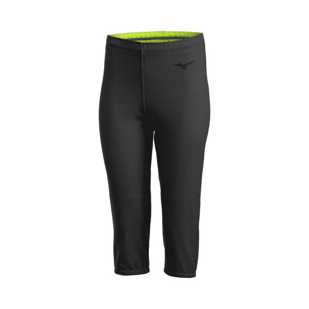 Pantalones Mizuno Softball Stretch - Unbelted Para Mujer Negros 1382054-UE